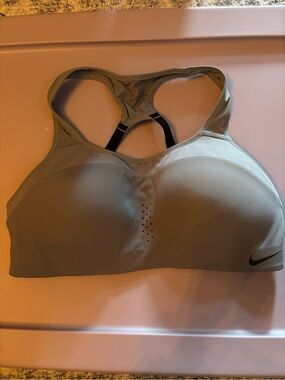 Nike Gray Racerback High-Impact Sports Bra